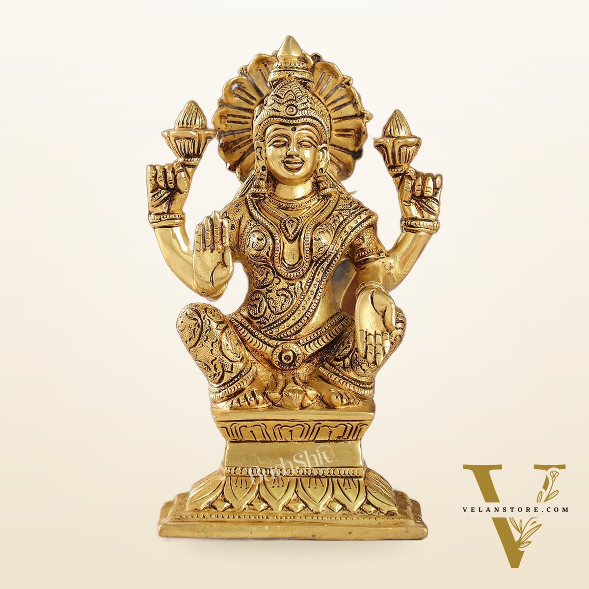 Brass Superfine Handcrafted lakshmi idol 7.5"