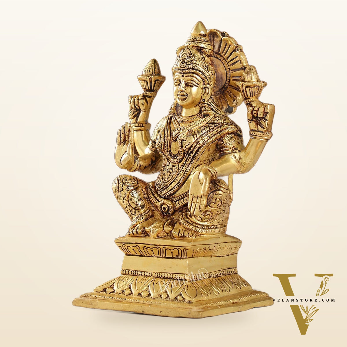 Brass Superfine Handcrafted lakshmi idol 7.5"