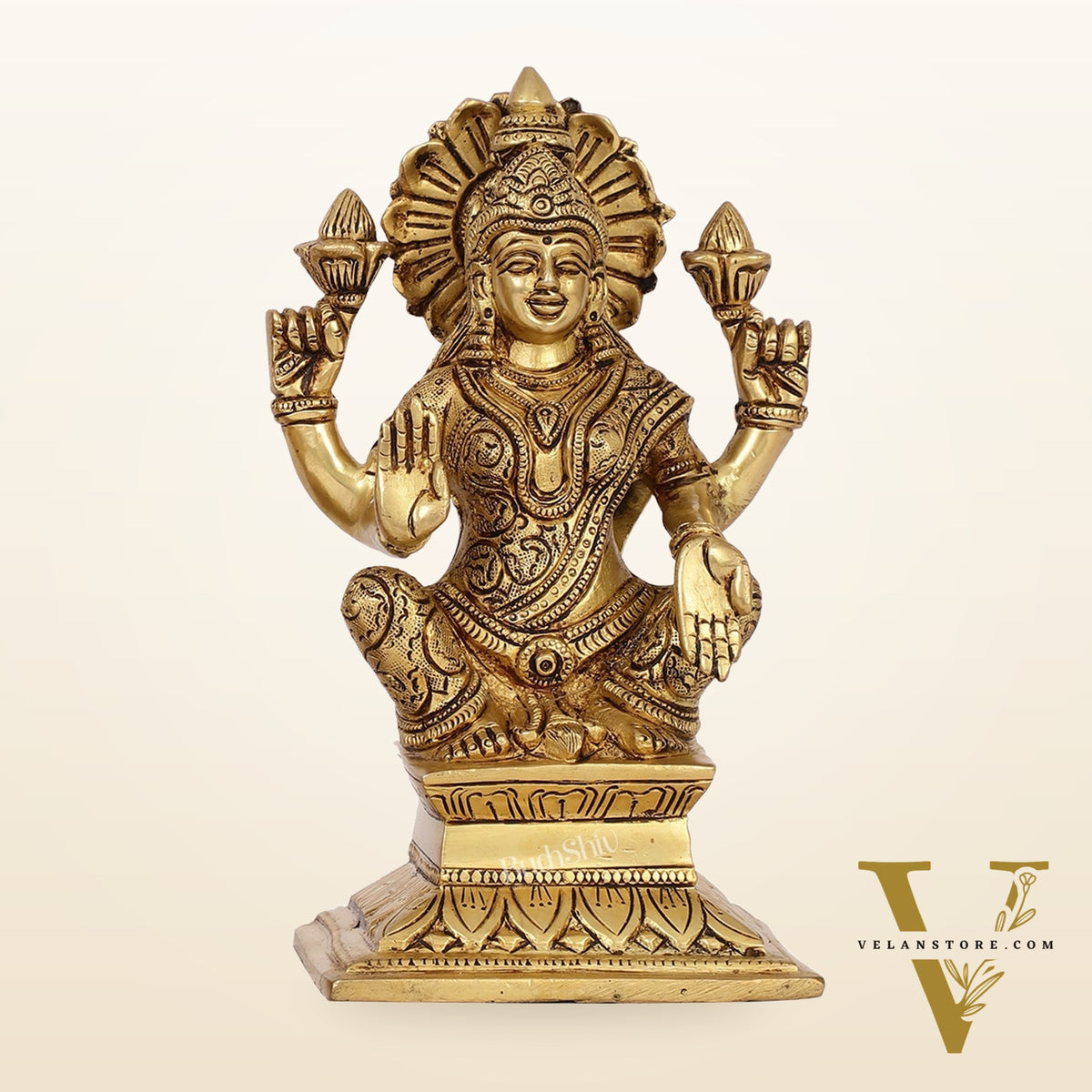 Brass Superfine Handcrafted lakshmi idol 7.5"