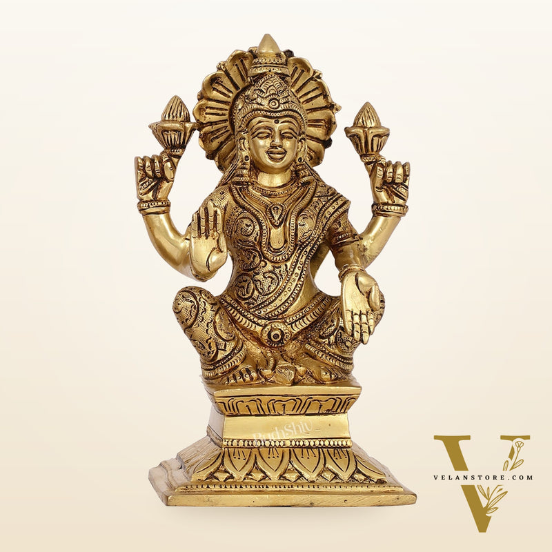 Brass Superfine Handcrafted lakshmi idol 7.5"