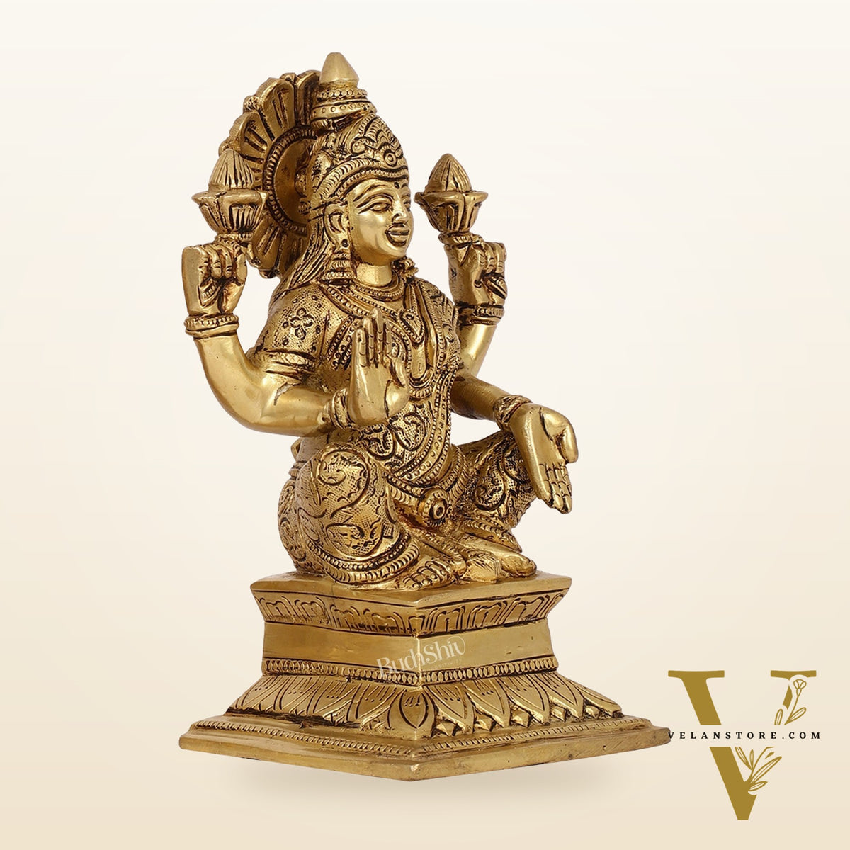 Brass Superfine Handcrafted lakshmi idol 7.5"