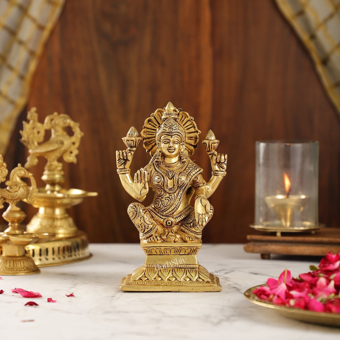 Brass Superfine Handcrafted lakshmi idol 7.5"