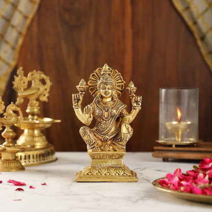 Brass Superfine Handcrafted lakshmi idol 7.5"
