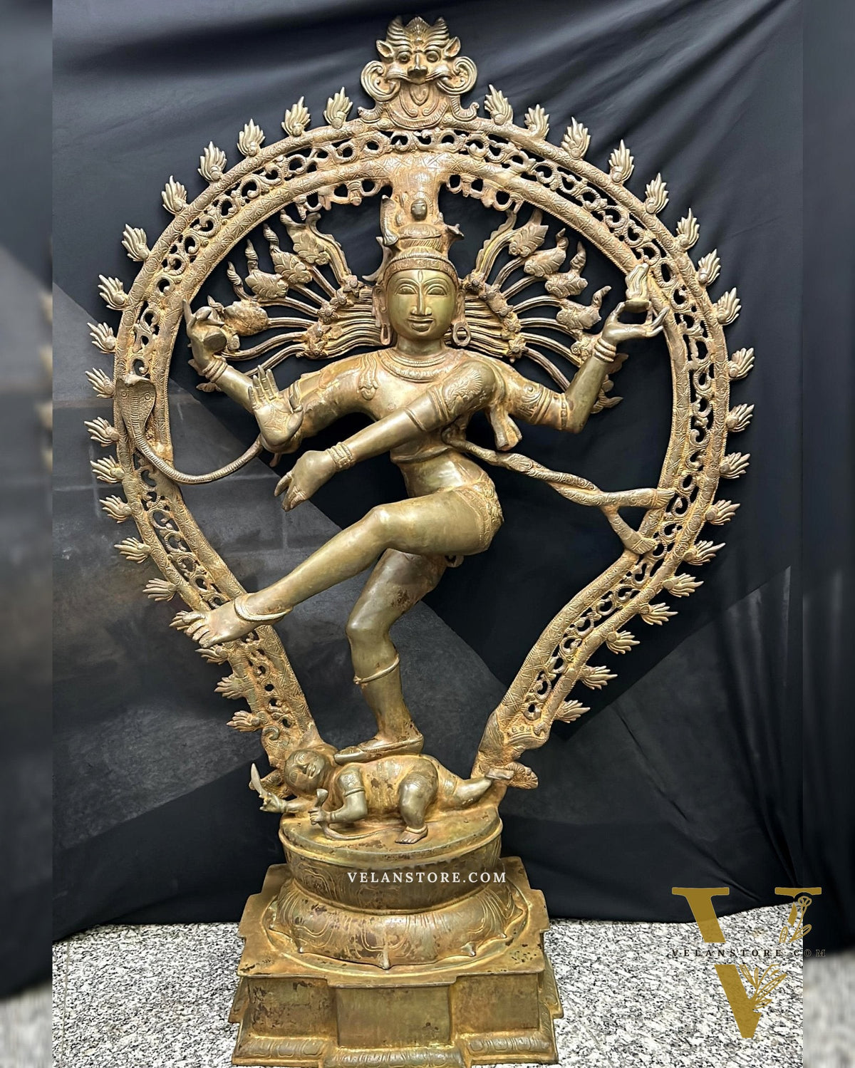 Brass Superfine Handcrafted Nataraja Statue - Bronze Finish  - 56 Inch