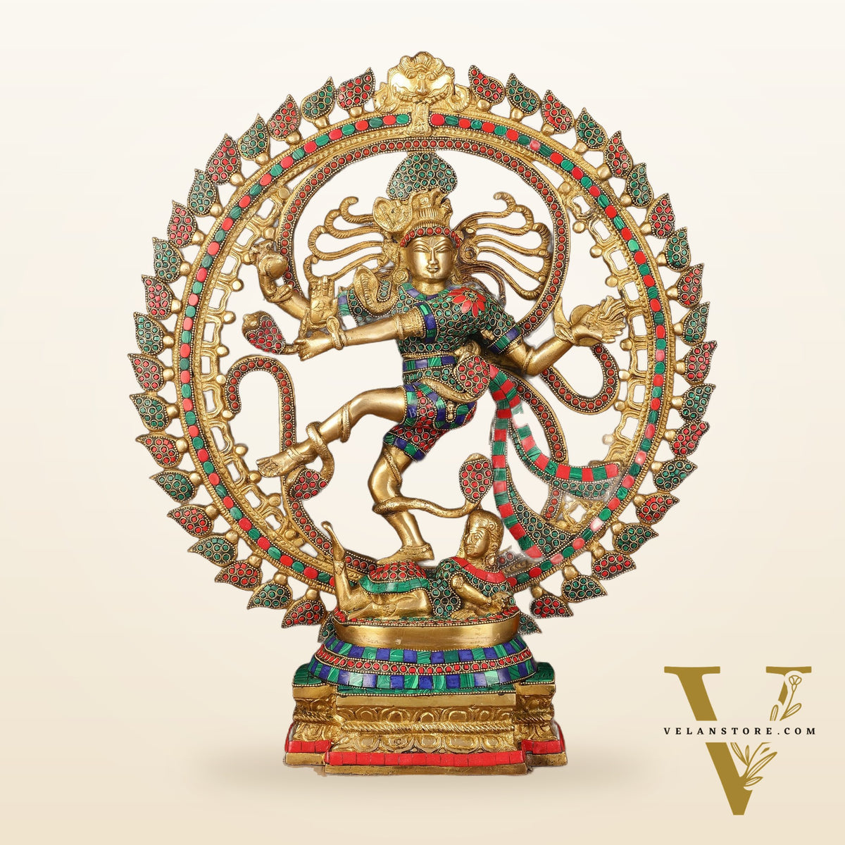 Brass Superfine Handcrafted Nataraja Statue with Meenakari - 21" Height