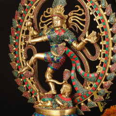 Brass Superfine Handcrafted Nataraja Statue with Meenakari - 21" Height