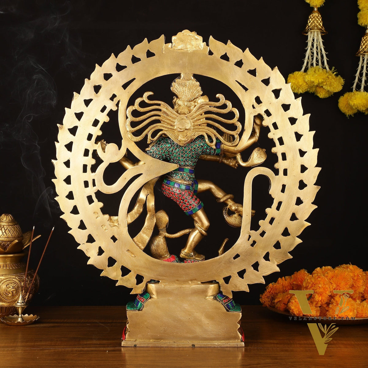 Brass Superfine Handcrafted Nataraja Statue with Meenakari - 21" Height