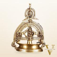 Brass Superfine Hanging Gajalakshmi Oil Lamp - Large Diya with Chain