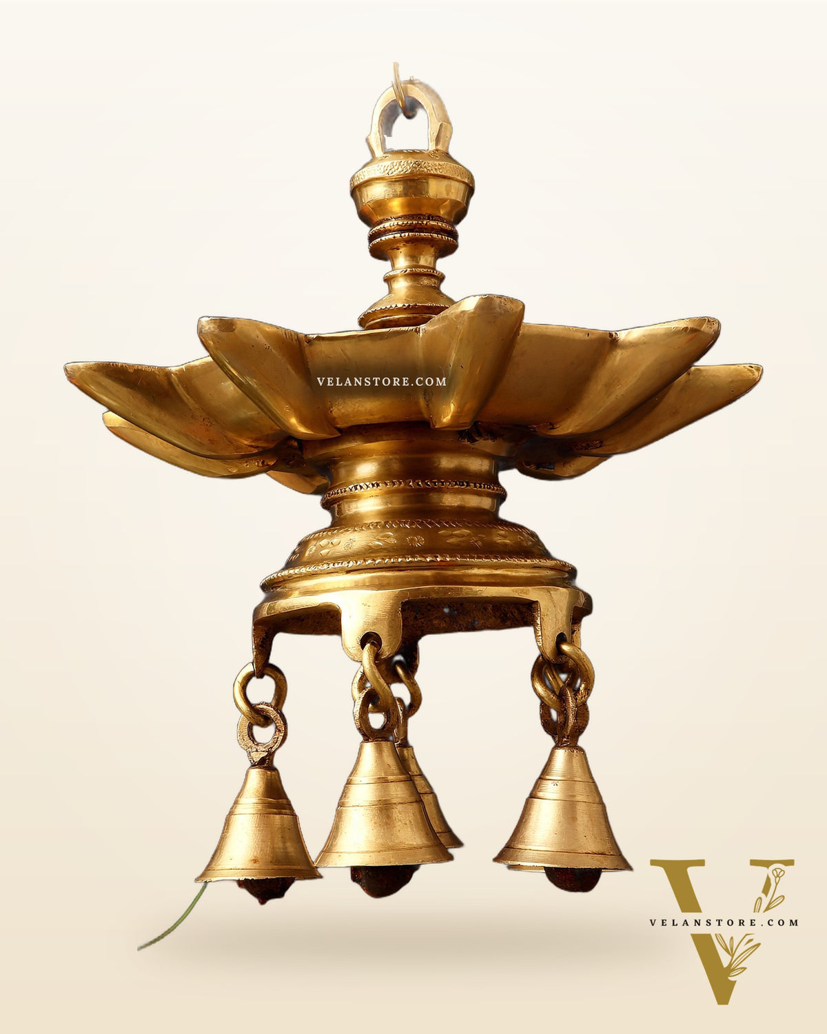 Brass Superfine Hanging Lamp with Bells | 26"