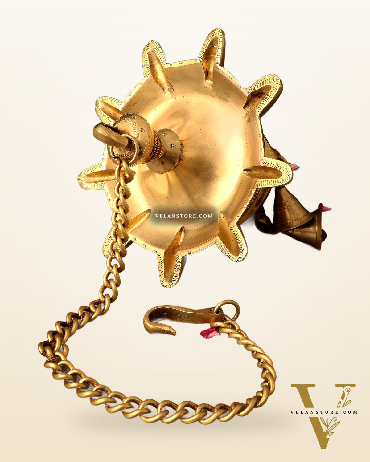 Brass Superfine Hanging Lamp with Bells | 26"