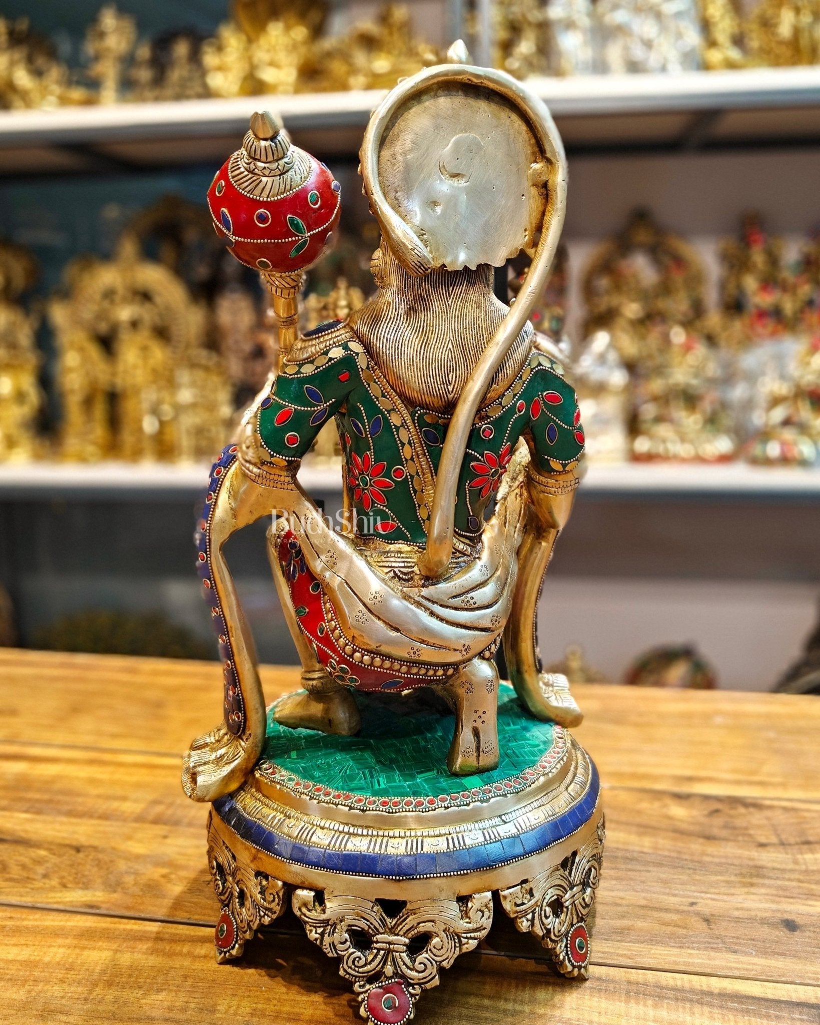 Brass Superfine Hanuman Statue | 20" Height | Blessing Pose