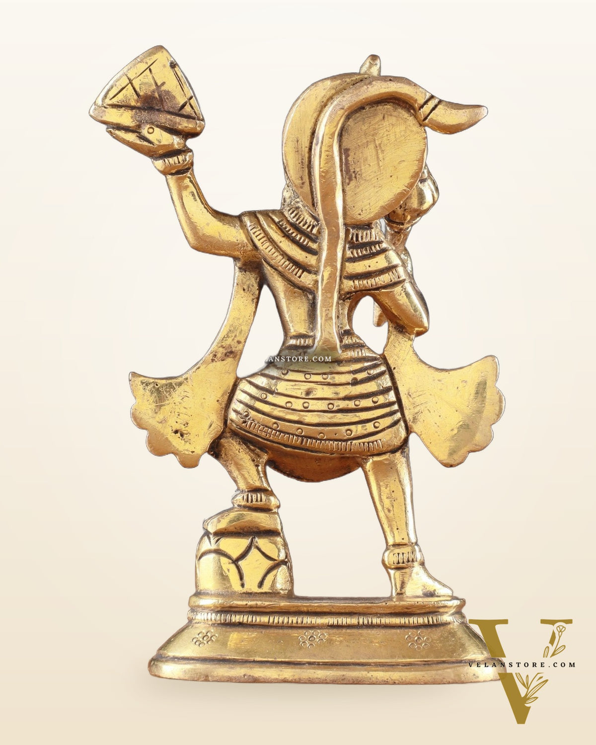 Brass Superfine Hanuman Statue | Sanjeevani Mountain | 5.5" Height