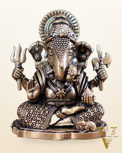 Brass Superfine Intricate Dagduseth Ganesha Idol – 2"