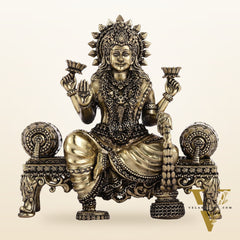 Brass Superfine Intricate Lightweight Goddess Lakshmi Idol - 5.5"