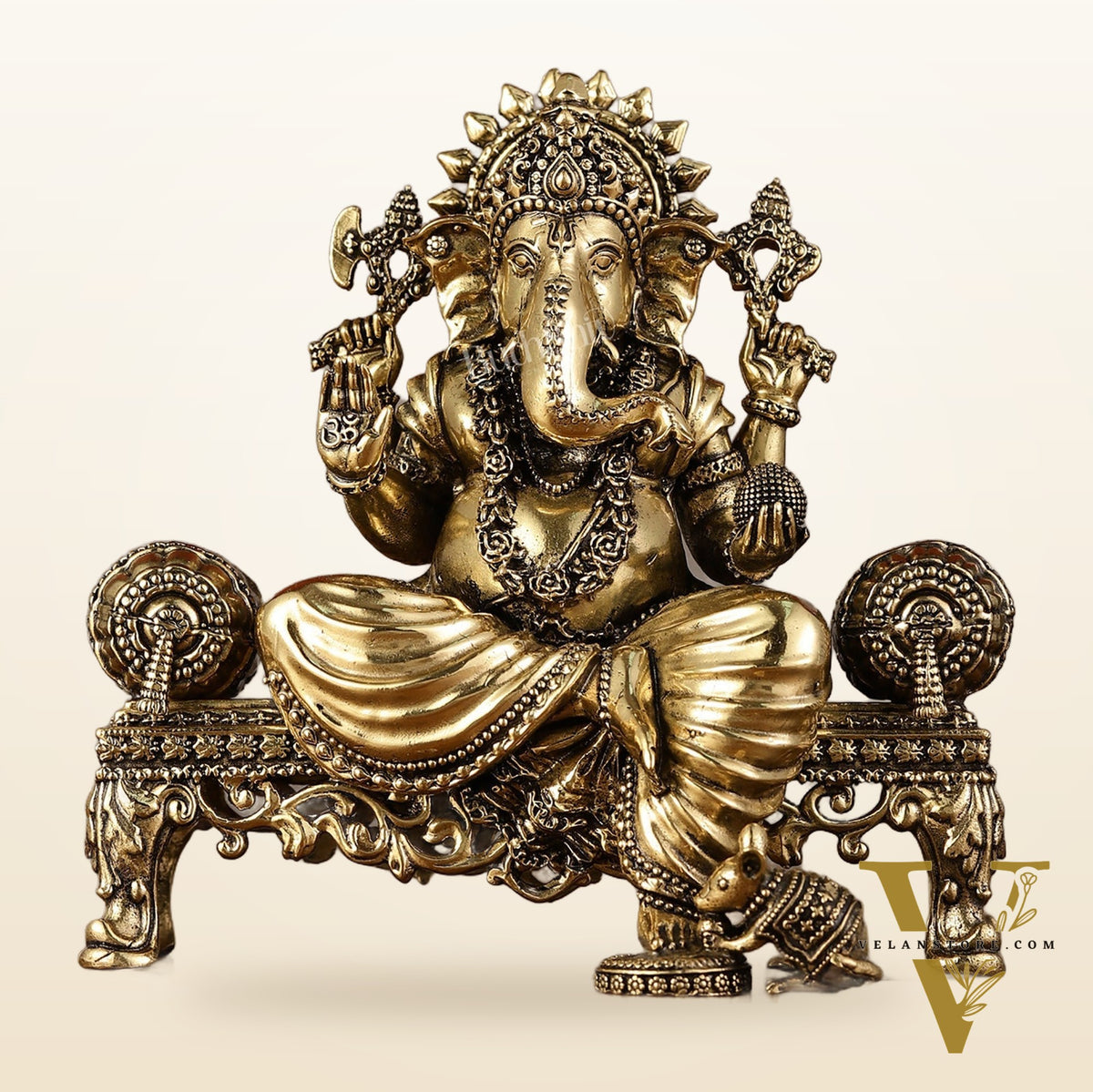 Brass Superfine Intricate Lightweight Lord Ganesha Idol - 5.5"