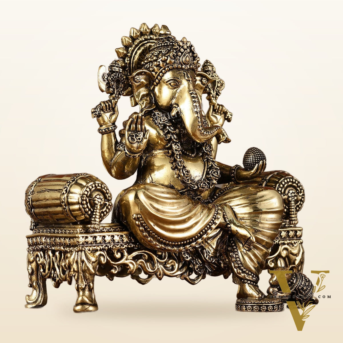 Brass Superfine Intricate Lightweight Lord Ganesha Idol - 5.5"
