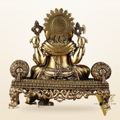 Brass Superfine Intricate Lightweight Lord Ganesha Idol - 5.5"