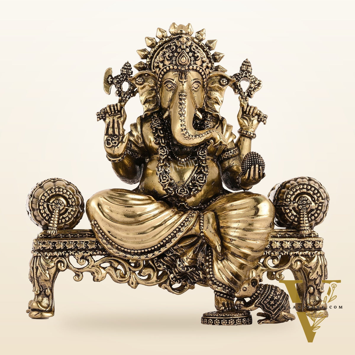 Brass Superfine Intricate Lightweight Lord Ganesha Idol - 5.5"