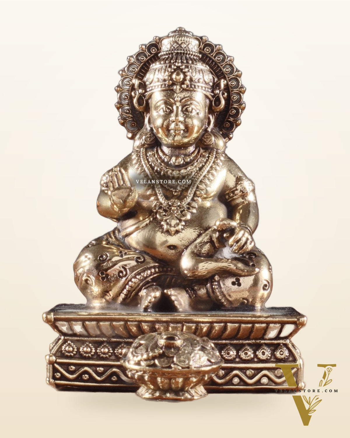 Brass Superfine Intricate Lord Kubera Idol