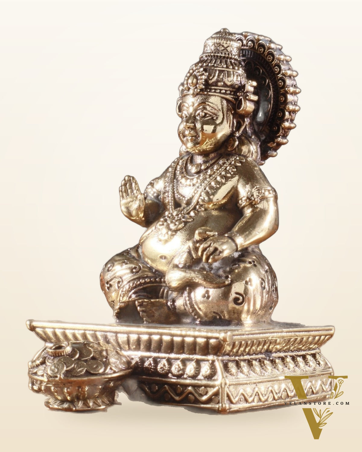 Brass Superfine Intricate Lord Kubera Idol