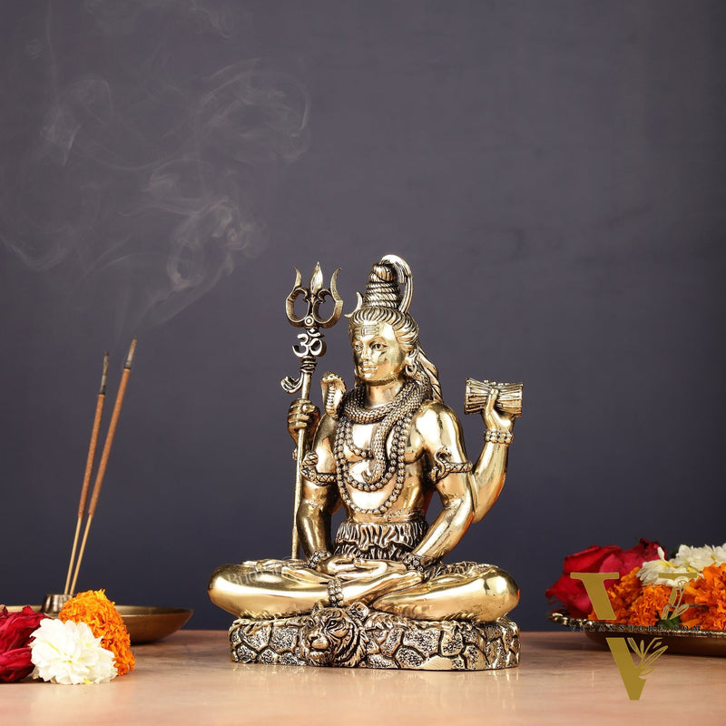 Brass Superfine Intricate Lord Shiva Statue – 6 inch