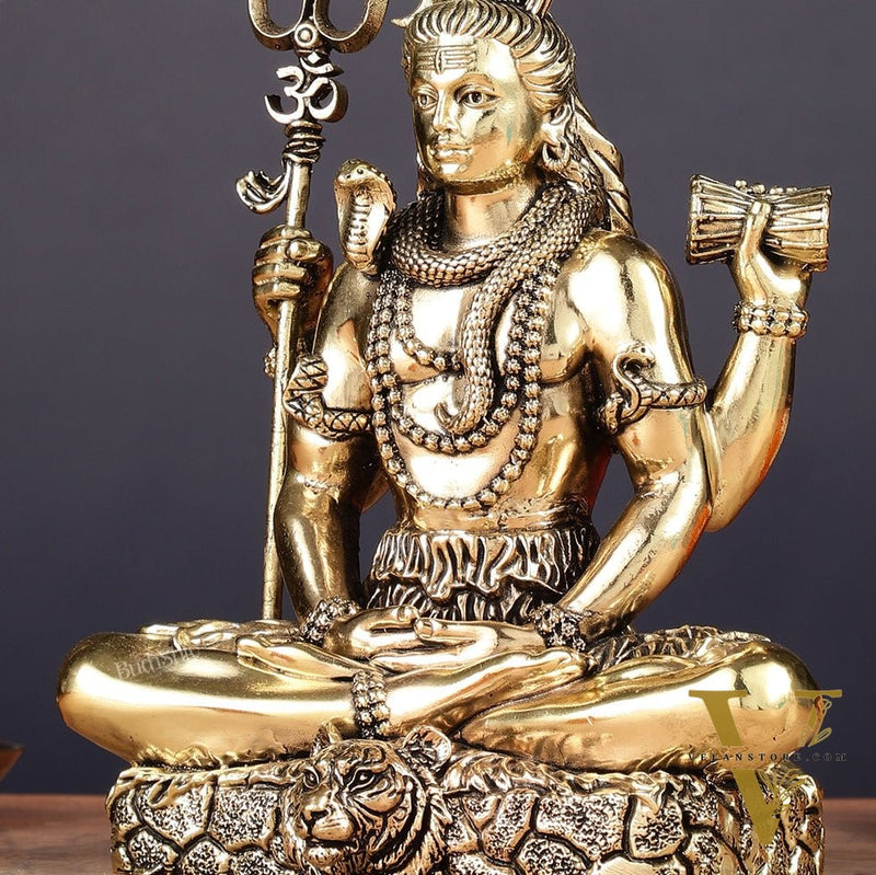 Brass Superfine Intricate Lord Shiva Statue – 6 inch