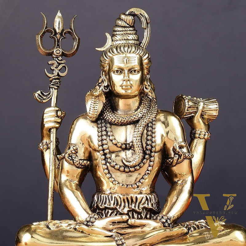 Brass Superfine Intricate Lord Shiva Statue – 7 Inch