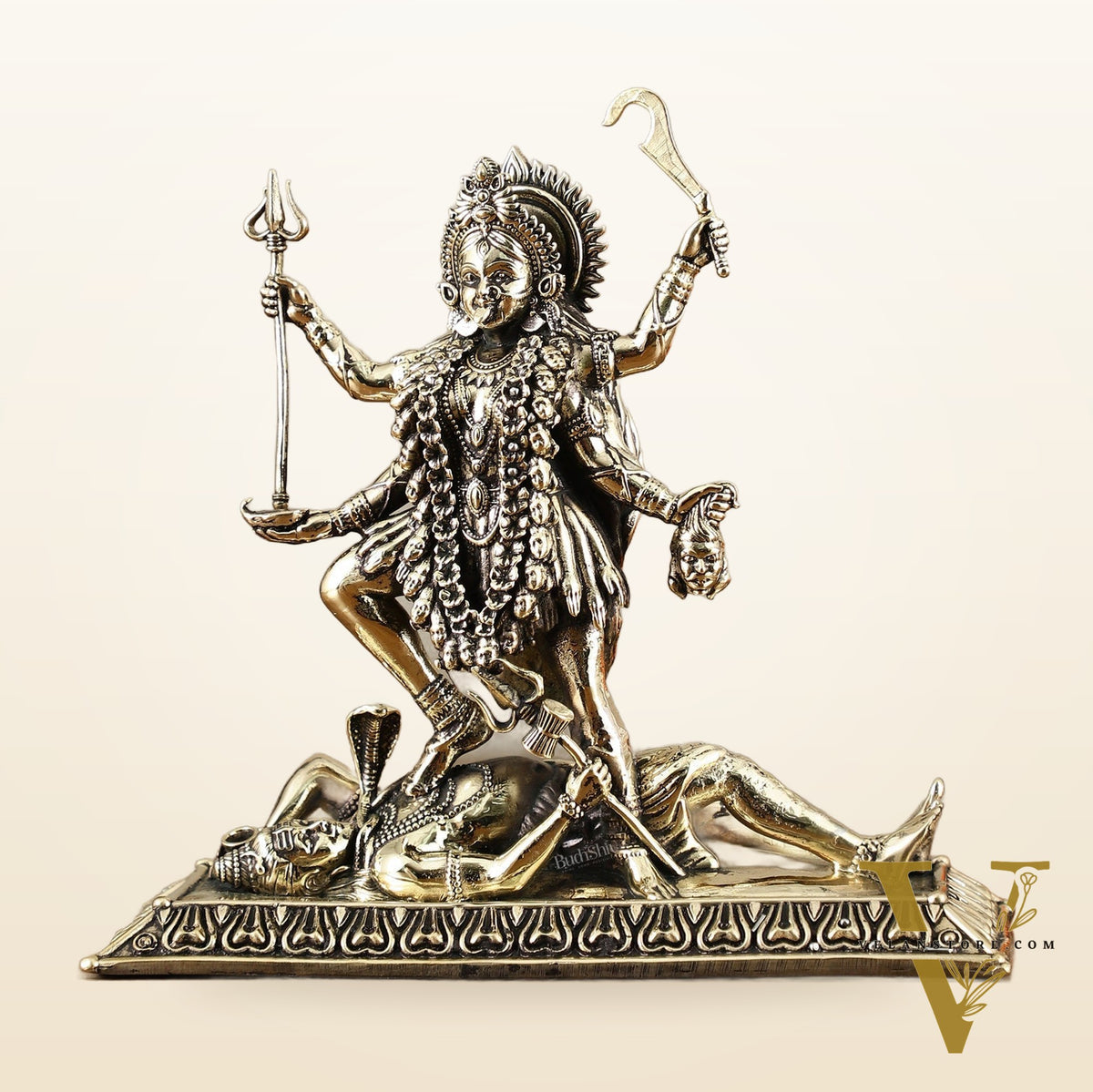 Brass Superfine Intricate Mahakali Idol | 6.5"