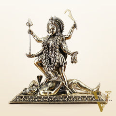 Brass Superfine Intricate Mahakali Idol | 6.5"