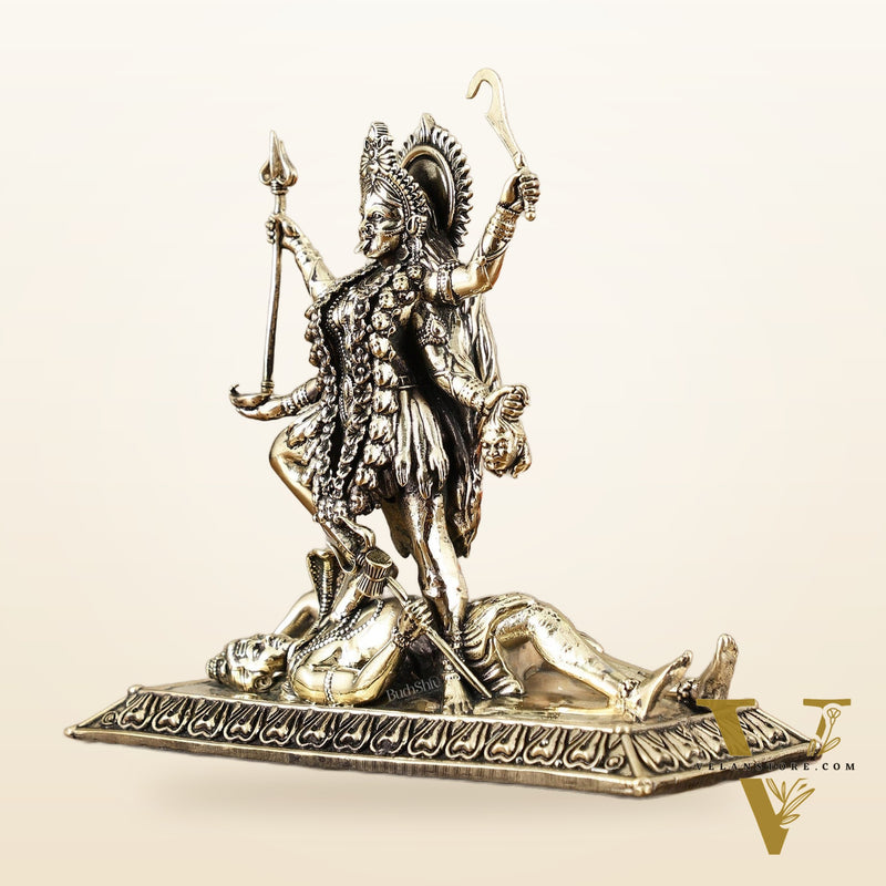 Brass Superfine Intricate Mahakali Idol | 6.5"