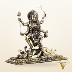 Brass Superfine Intricate Mahakali Idol | 6.5"