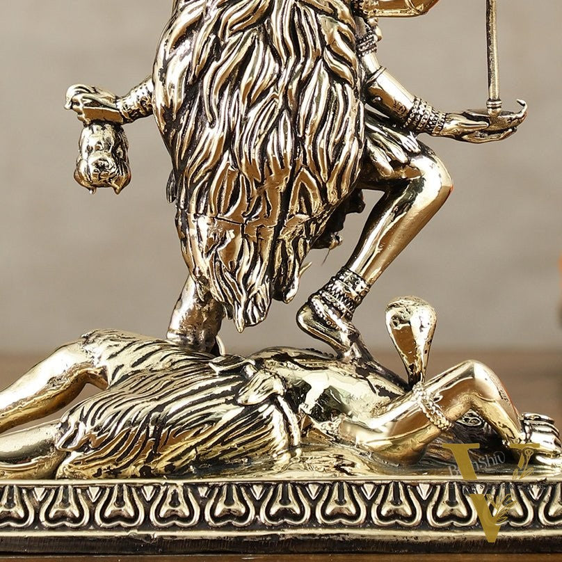 Brass Superfine Intricate Mahakali Idol | 6.5"