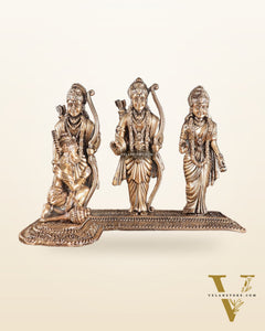 Brass Superfine Intricate Ram Darbar Idol – 6" x 7.5" x 5" | Handcrafted by Silver Artisans