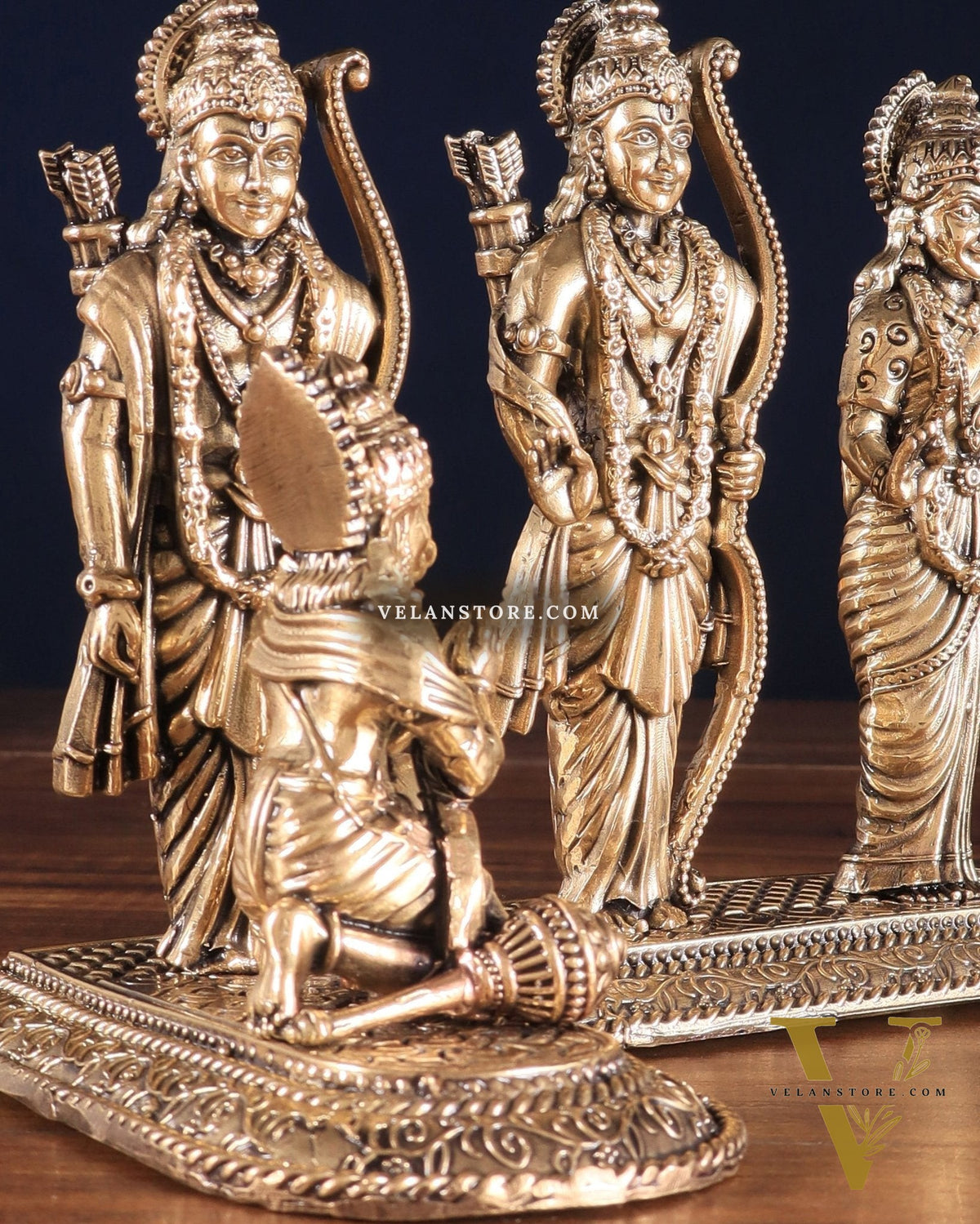 Brass Superfine Intricate Ram Darbar Idol – 6" x 7.5" x 5" | Handcrafted by Silver Artisans