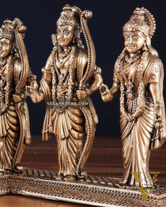 Brass Superfine Intricate Ram Darbar Idol – 6" x 7.5" x 5" | Handcrafted by Silver Artisans