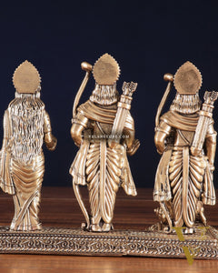 Brass Superfine Intricate Ram Darbar Idol – 6" x 7.5" x 5" | Handcrafted by Silver Artisans