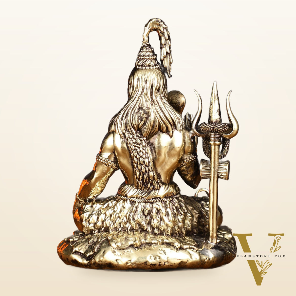 Brass Superfine Intricately Carved Lord Shiva Aashirwad Idol - 5.5 Inch