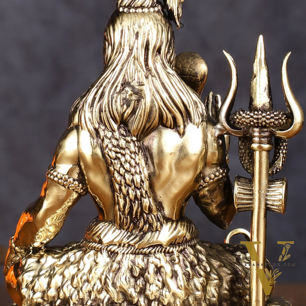 Brass Superfine Intricately Carved Lord Shiva Aashirwad Idol - 5.5 Inch