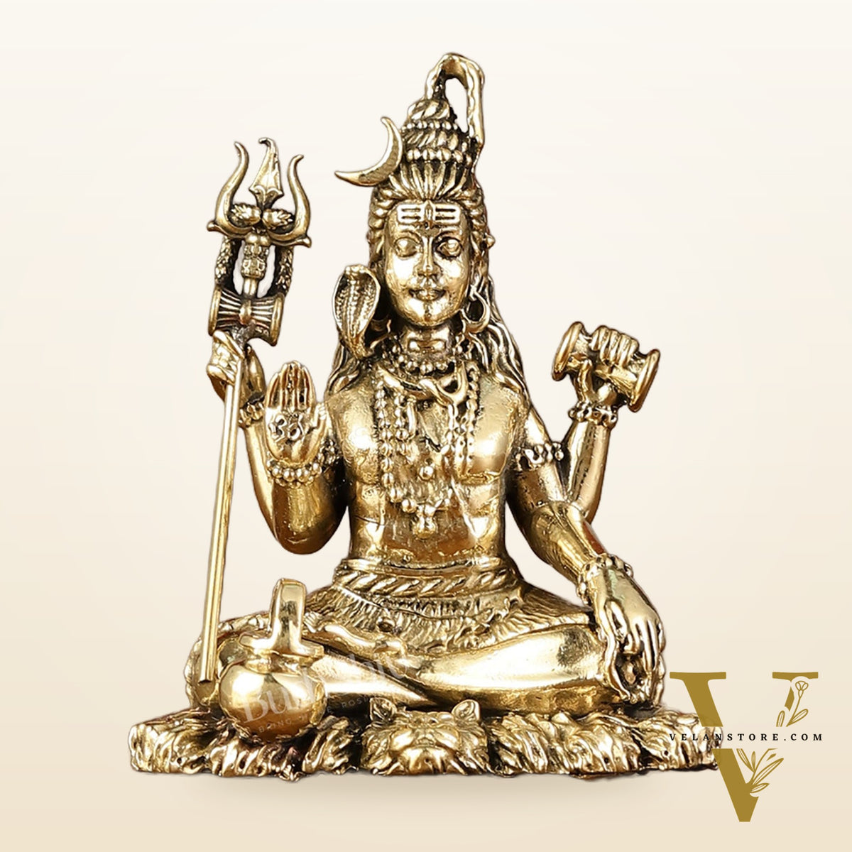 Brass Superfine Intricately Crafted Lord Shiva Idol - 3"