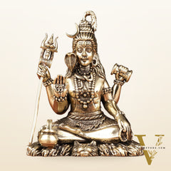Brass Superfine Intricately Crafted Lord Shiva Idol - 3.5"