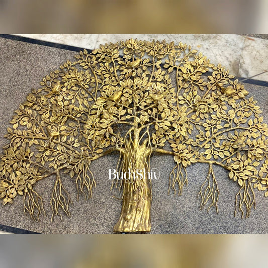 Brass Superfine Kalpavriksha Tree Brass Bodhi tree for wall 4 feet 48"