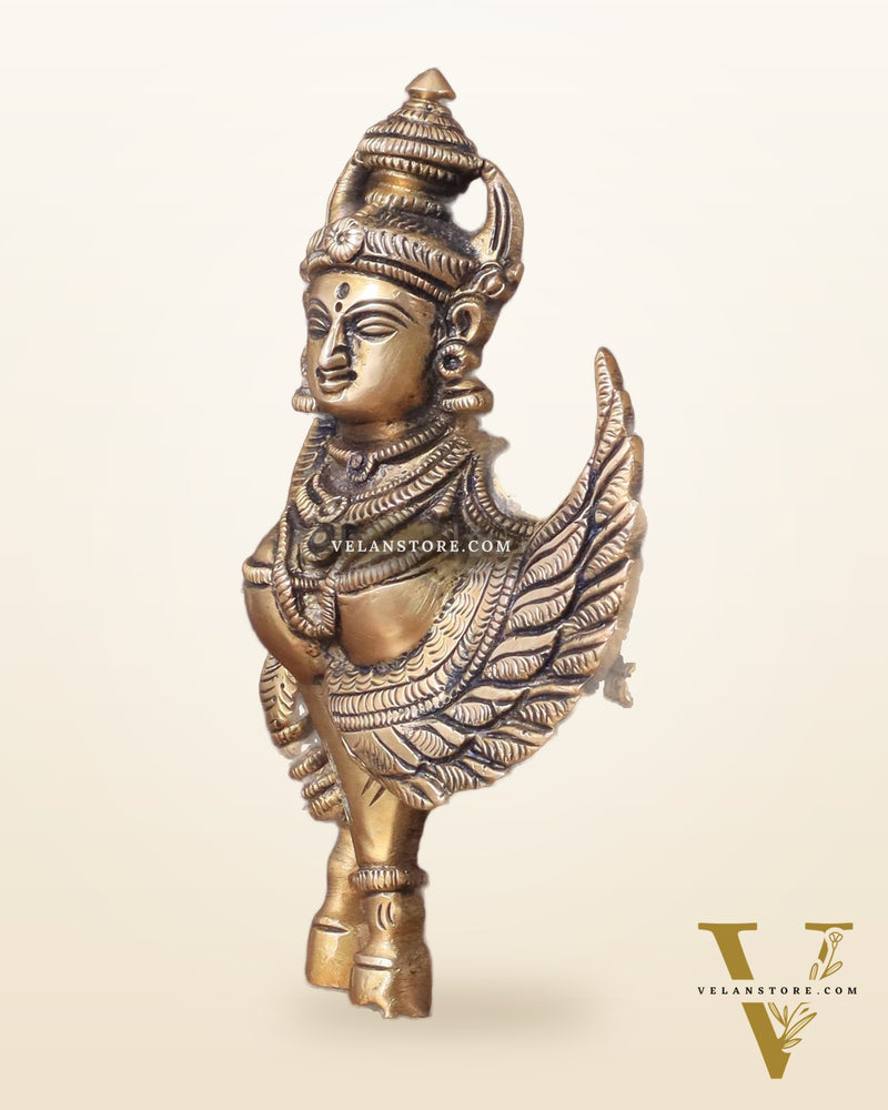 Brass Superfine Kamdhenu Cow with Calf Idol - Gold Finish, Divine Symbol of Abundance