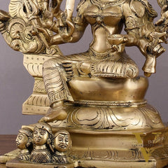 Brass Superfine Karmari Mariamman Statue with Prabhavali - 18" Height