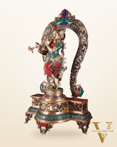 Brass Superfine Krishna large statue 31"