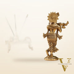 Brass Superfine Krishna Murti | Height 6.5 inch