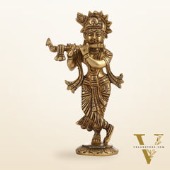 Brass Superfine Krishna Murti | Height 6.5 inch