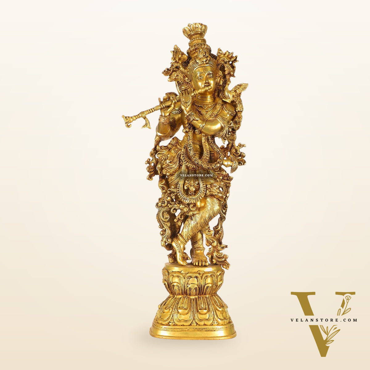 Brass Superfine Krishna Statue 28 inch
