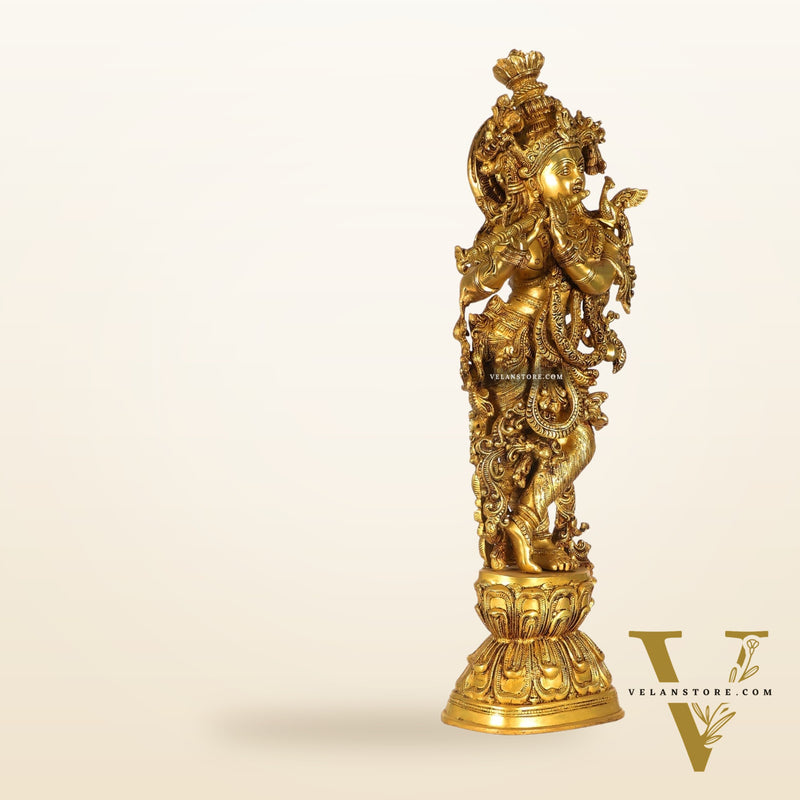 Brass Superfine Krishna Statue 28 inch