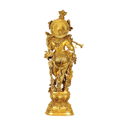 Brass Superfine Krishna Statue 28 inch
