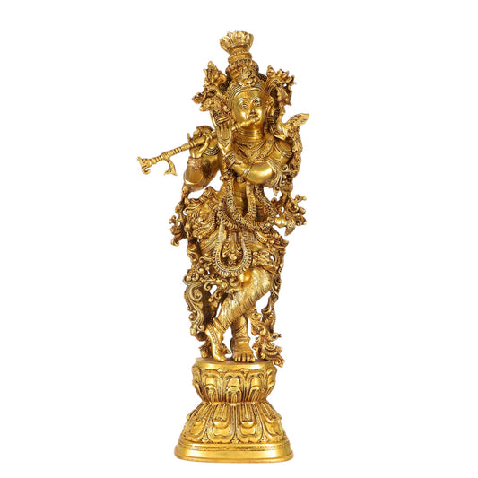 Brass Superfine Krishna Statue 28 inch